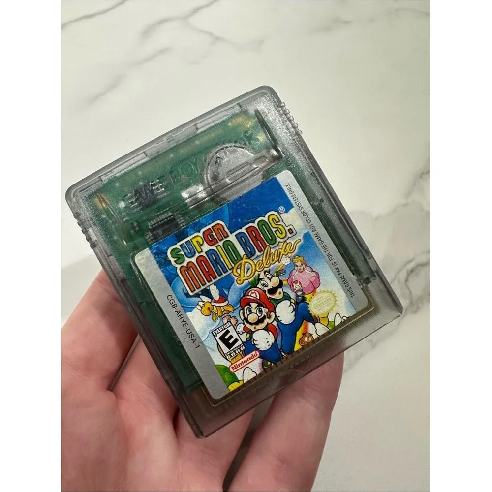 Nintendo Game Boy Color Vintage Super Mario Brothers Deluxe Game Retro Mario